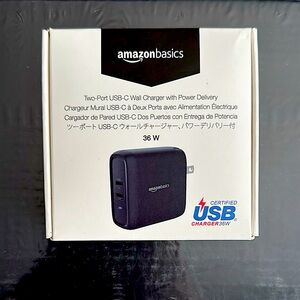 Amazon Black USB Wall Charger for Cell Phones